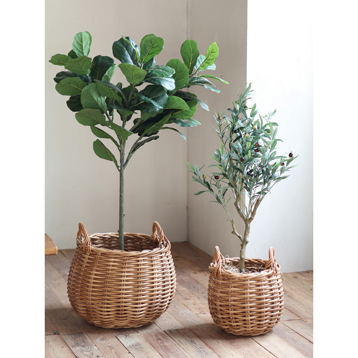 Handwoven basket with practical handles Kalsten