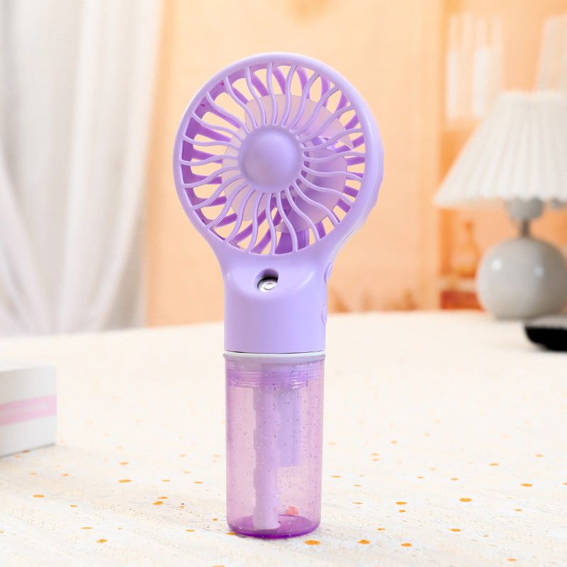 Women Portable Spray Fan with USB Charging Function and Ergonomic Handle Kalsten