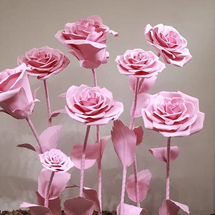 Elegant Decorative Faux Rose Sculpture