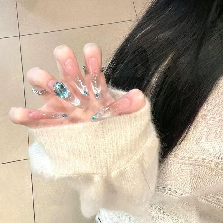 Glamorous Crystal Press-On Nail Set Kalsten
