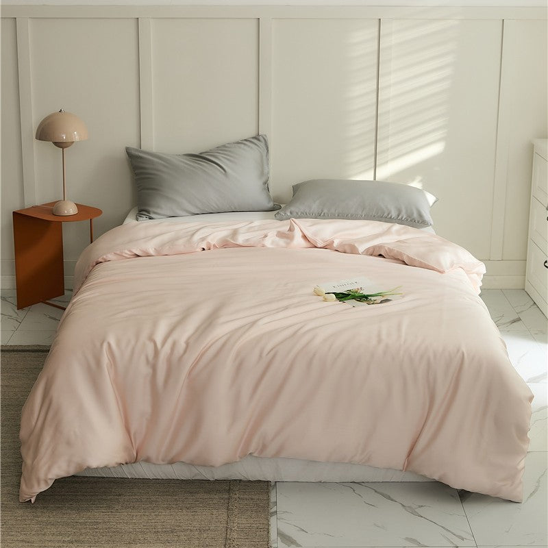 Luxurious Breathable Silk Duvet Cover Set With Hidden Zipper And Wrinkle Resistant Finish