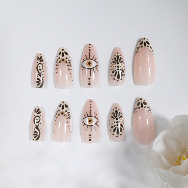 Acrylic nail set with creative and stylish decorations Kalsten