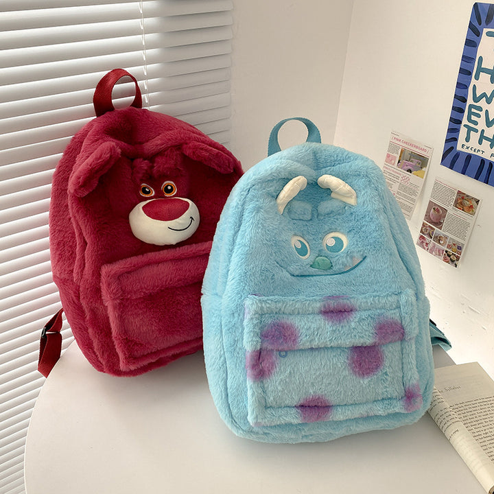 Plush Animal Face Backpack
