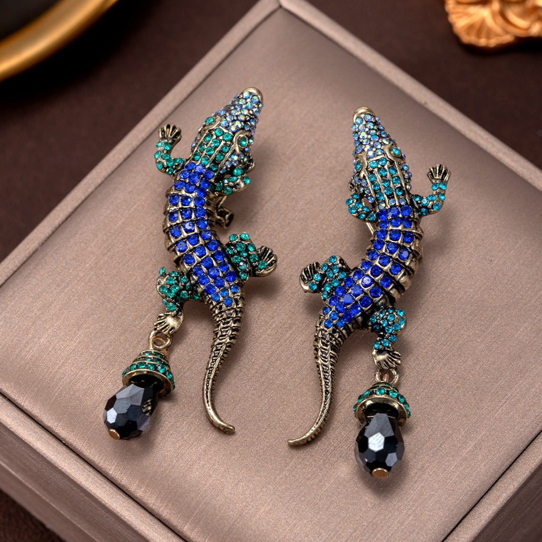 Artistic Lizard-Inspired Drop Earrings Kalsten