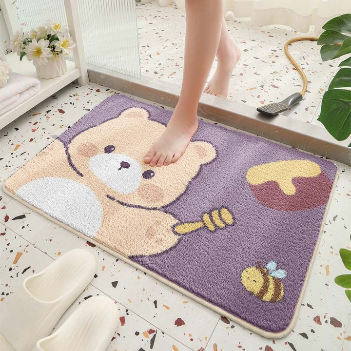 Cute Cartoon Bear Bath Mat