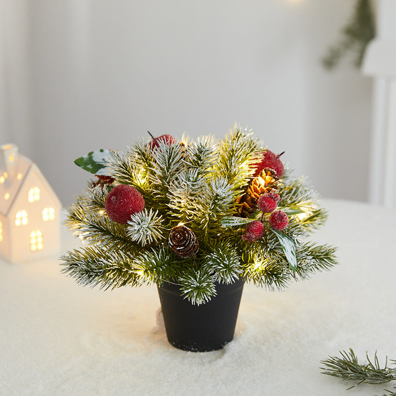 Artificial Snowy Pine Centerpiece