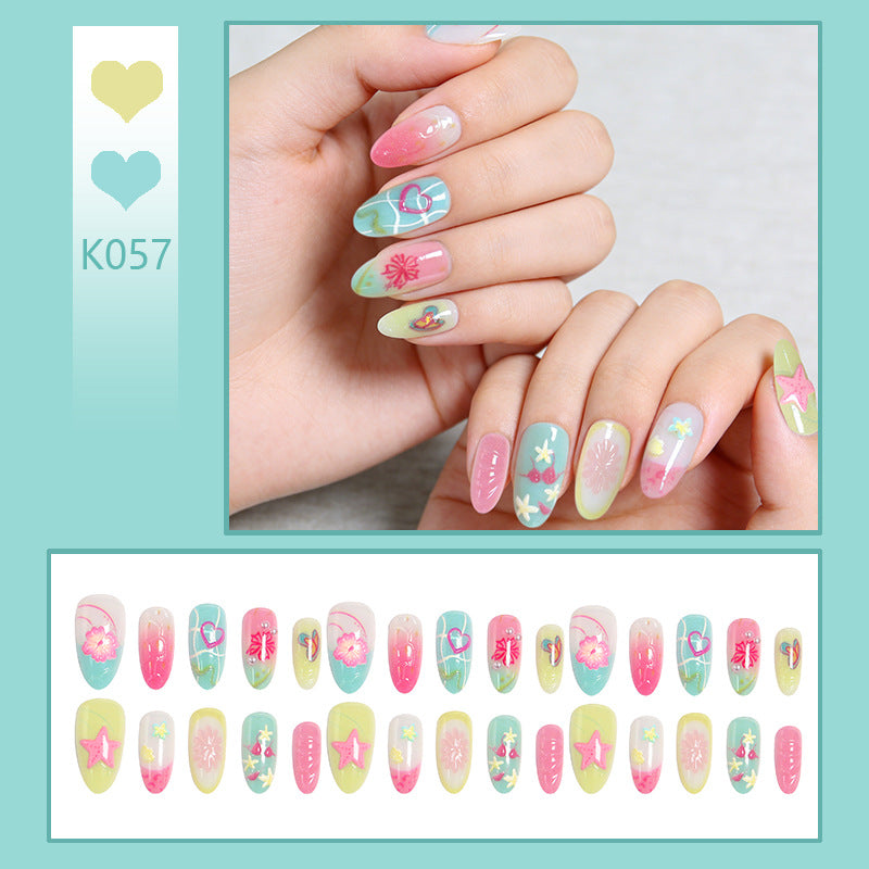Artistic 3D Nail Tips with Maritime Motif Kalsten