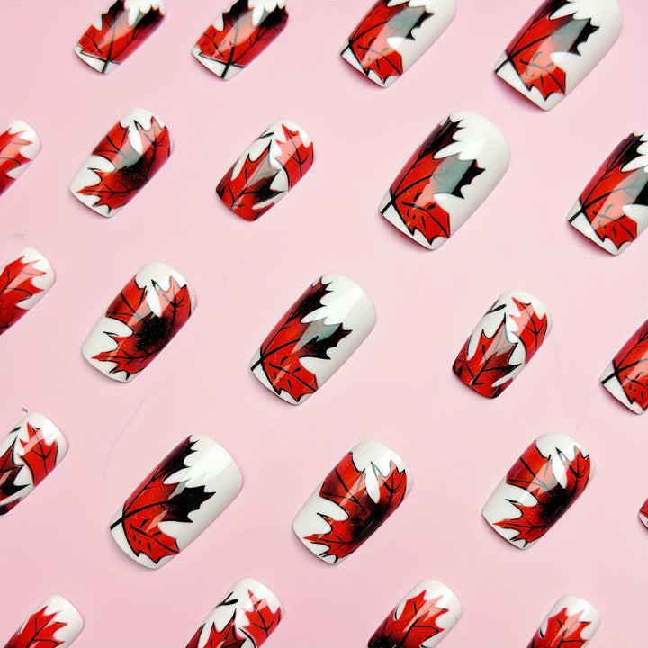 Artistic Autumn Leaf Nail Art Kalsten