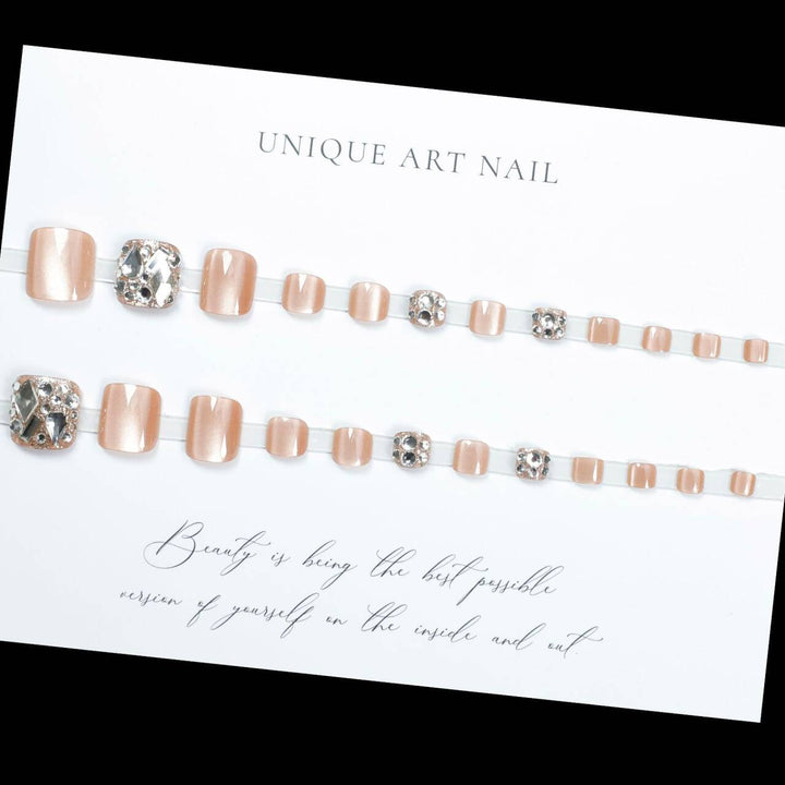 Decorative Crystal-Embellished Toe Nail Art Kalsten
