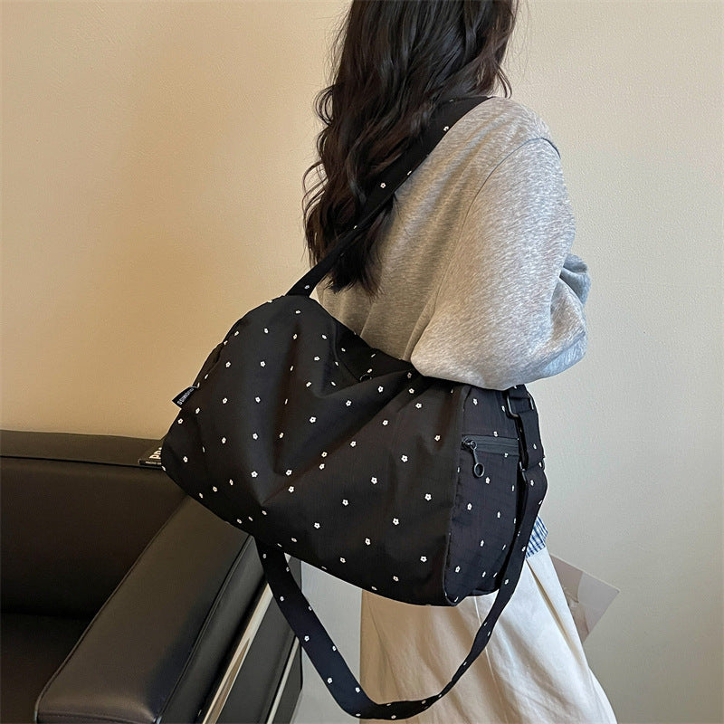 Lightweight Floral Print Travel Duffle