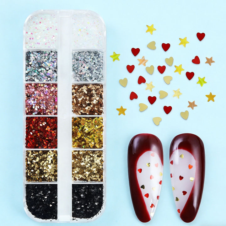 Nail Art Glitter and Decoration Kit