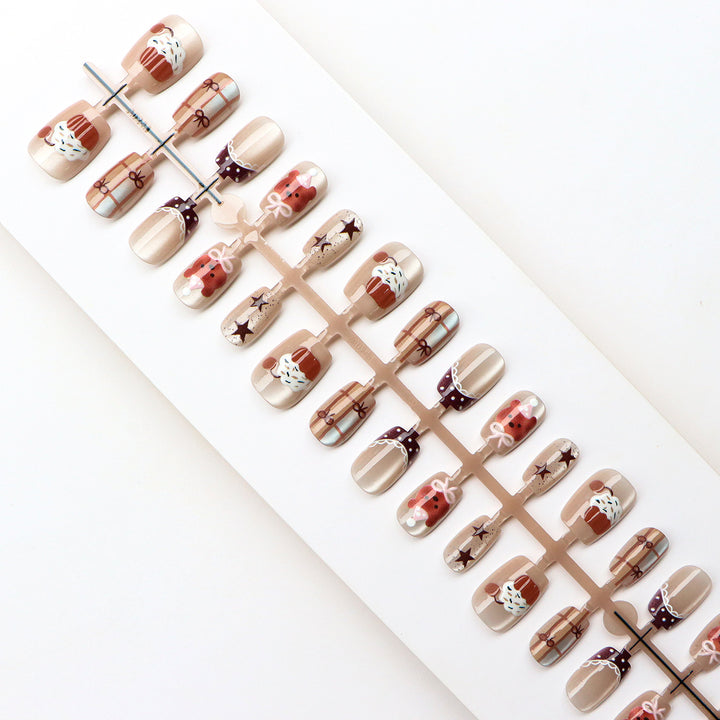 Whimsical Cupcake-Themed Press-On Nails