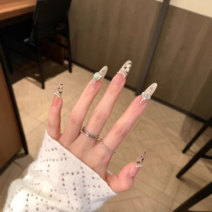 Glamorous Rhinestone Nail Extensions