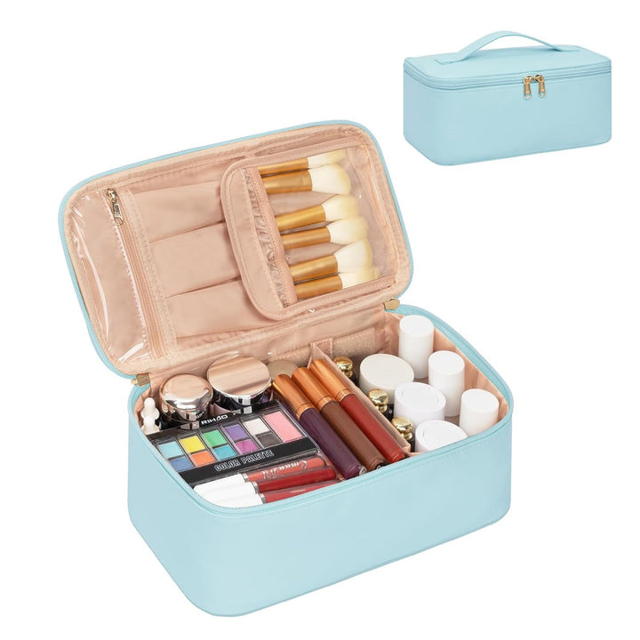 Cosmetic Organizer with Compartments and Mirror Kalsten