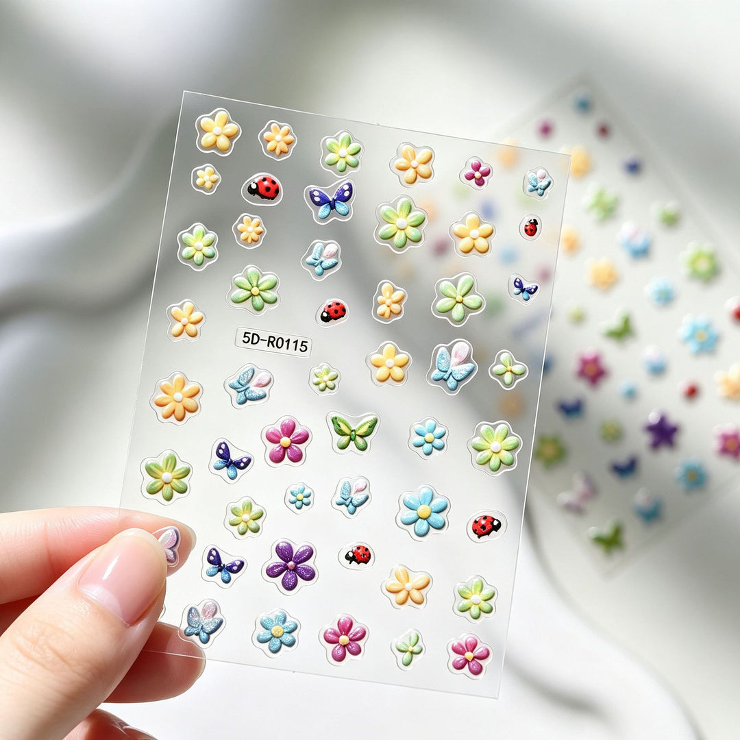 Decorative 3D Floral and Butterfly Nail Art Charms
