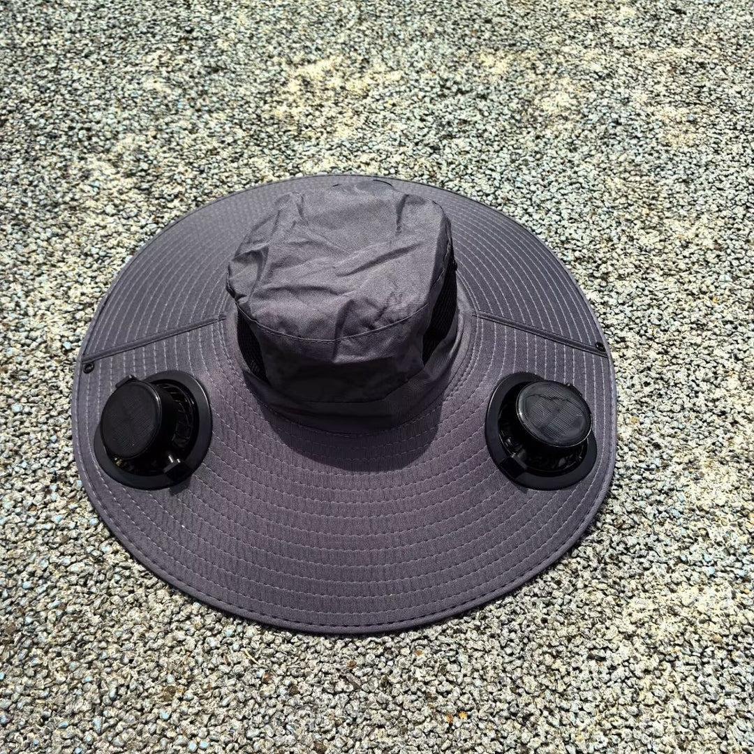 air-cooled sun hat with removable USB fans and wide neck protection Kalsten