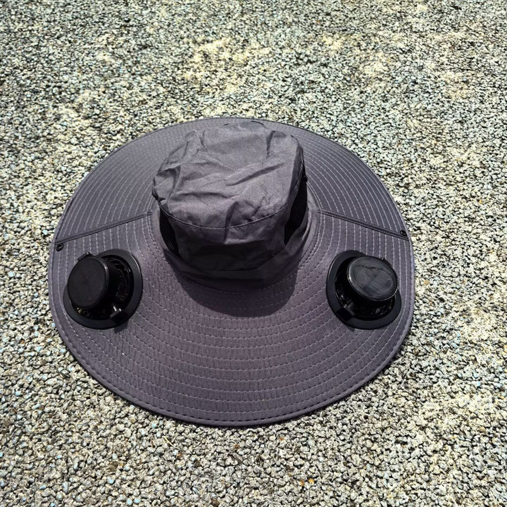 air-cooled sun hat with removable USB fans and wide neck protection Kalsten