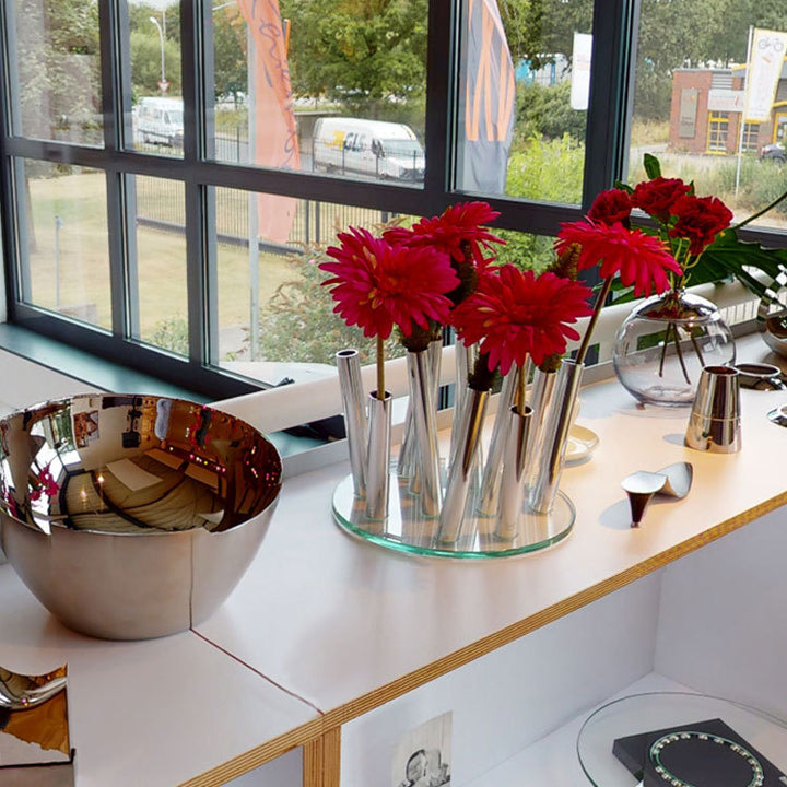Contemporary Abstract Metal Vase