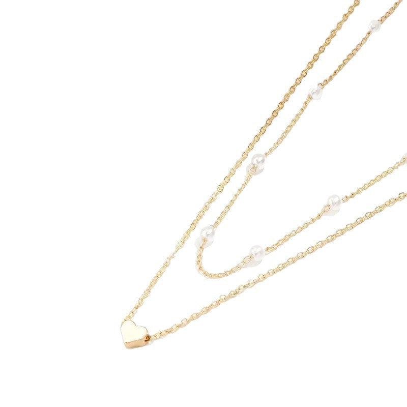 Double Layered Elegant Pearl Necklace Kalsten