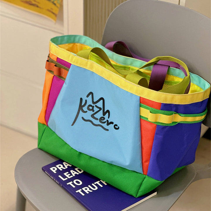 Colorful Canvas Beach Tote Bag Kalsten