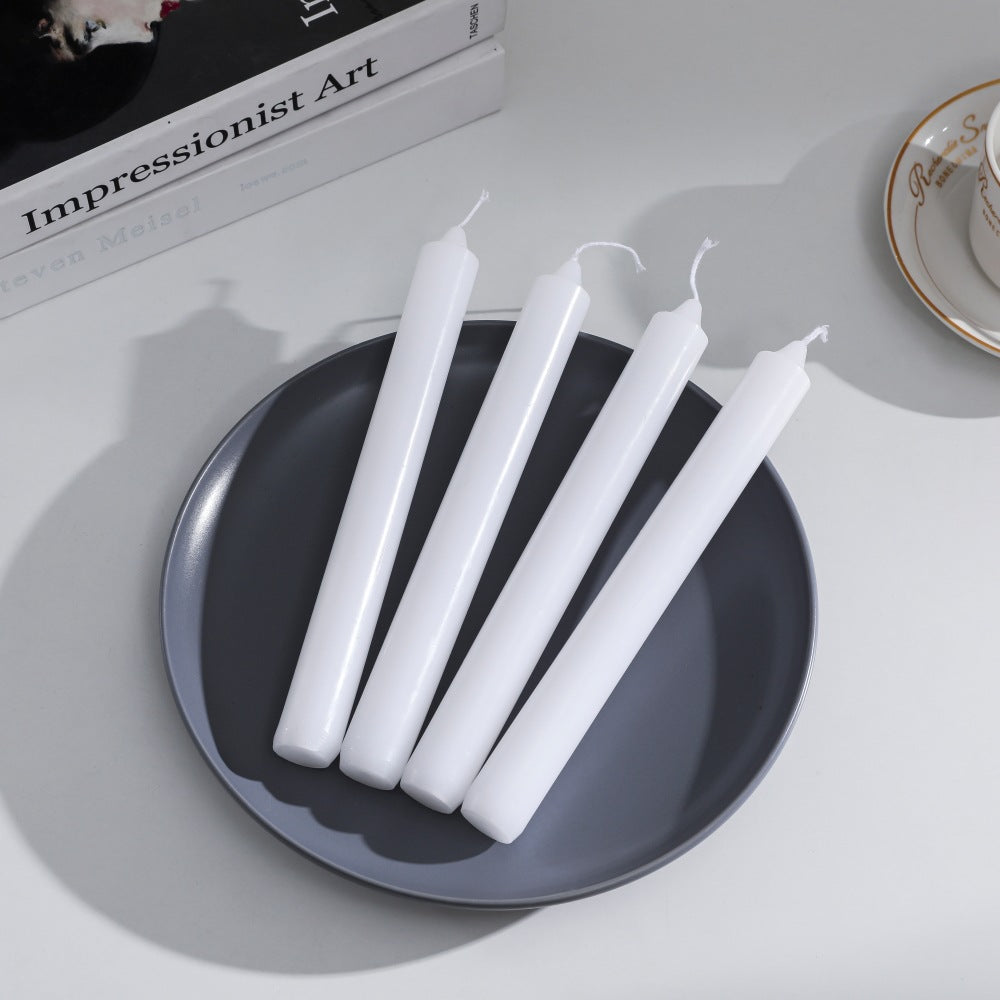 Pressed Crystal-Style Ribbed Glass Taper Candle Holder Kalsten