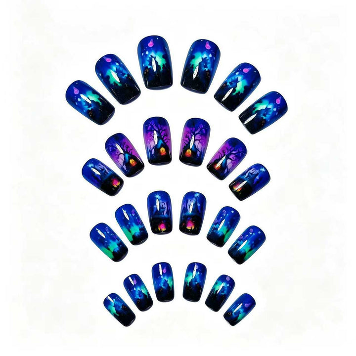Fairy Tale Forest Design Artificial Nails Kalsten