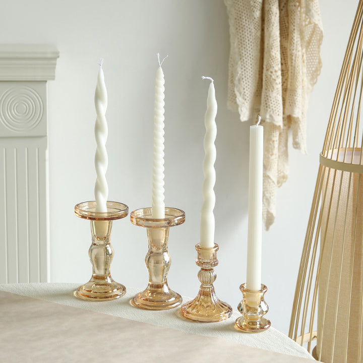 Double-Helix Sculpted Taper Candles Set