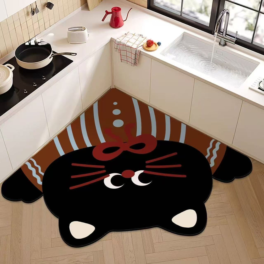 Playful Dog-Themed Plush Mat