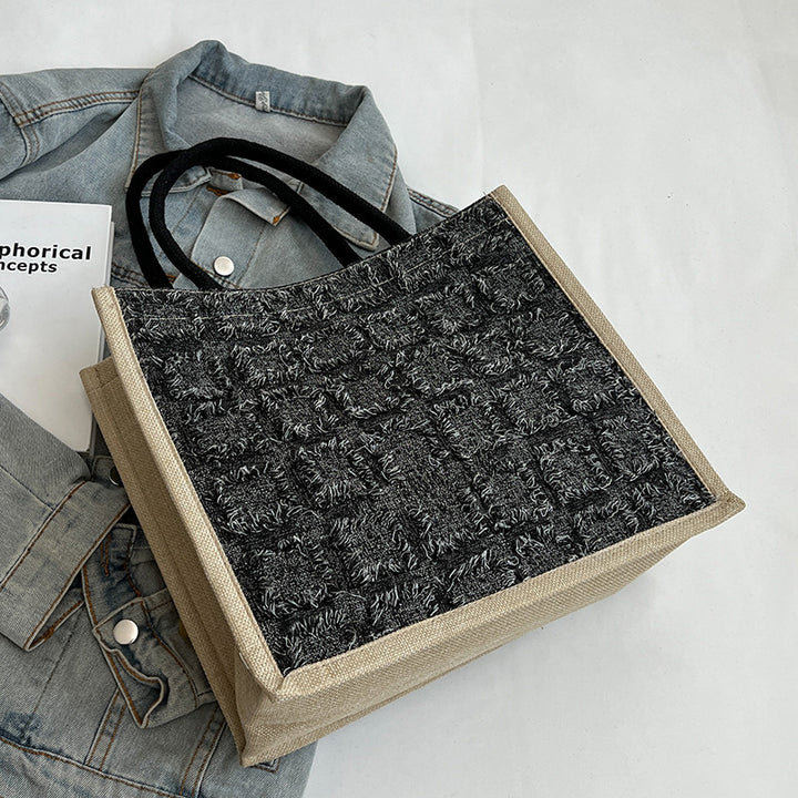 Casual Tartan Pattern Tote