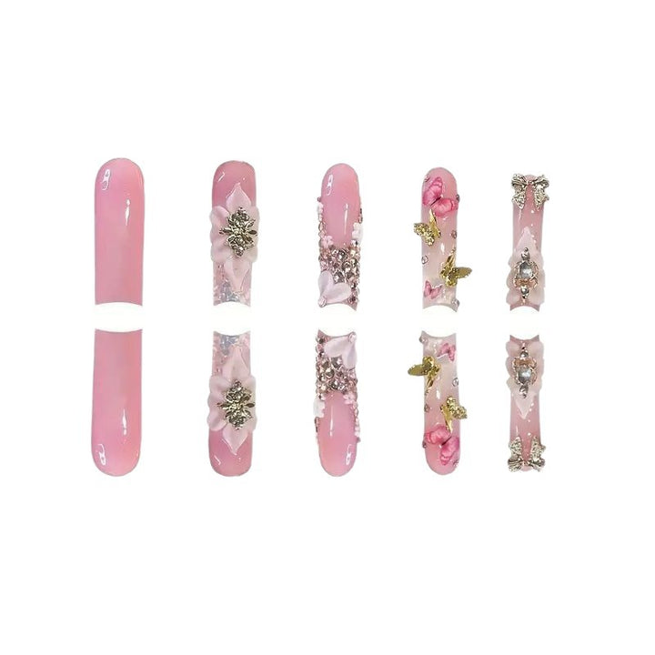 Floral-Inspired Acrylic Nail Art Kalsten