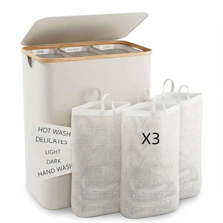 Laundry separation system with bamboo lid Kalsten