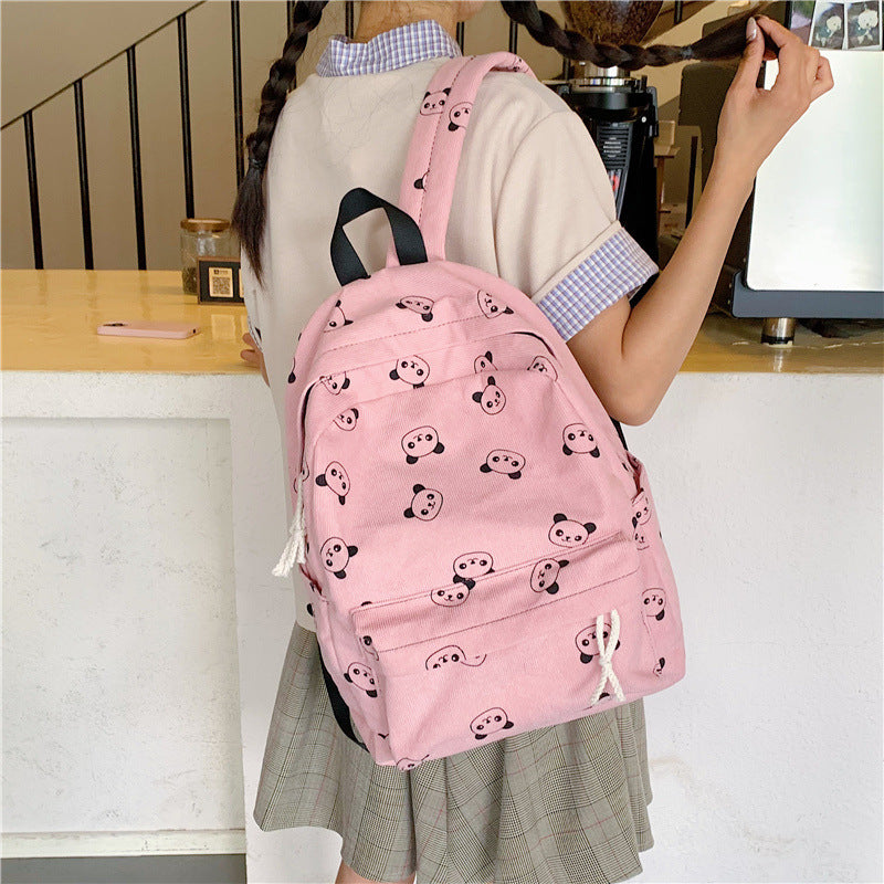 Casual backpack with panda motif Kalsten