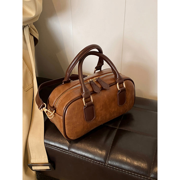 Compact Leather Handheld Satchel Kalsten