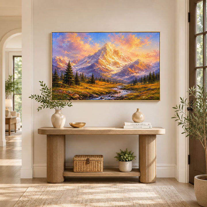 Scenic Mountain Landscape Canvas Art