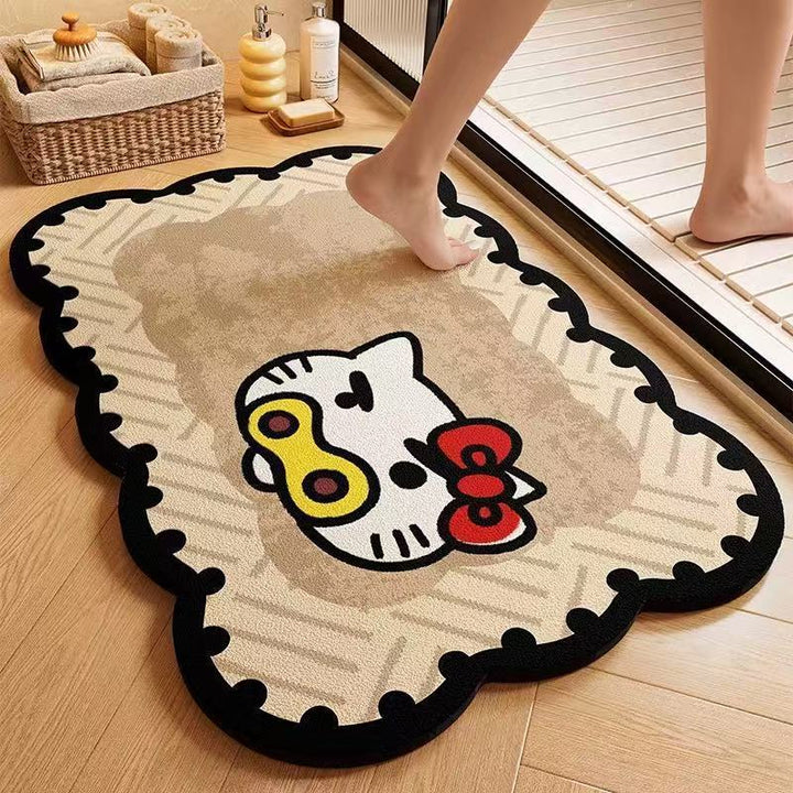 Cartoon-Themed Plush Bath Mat