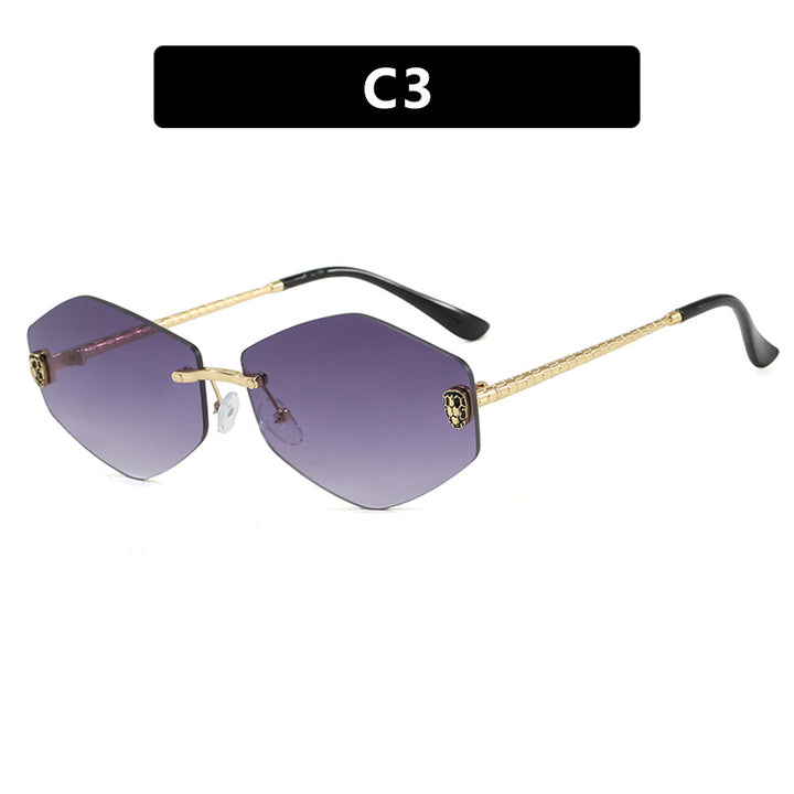 Women's geometric sunglasses in modern design with elegant metal frame Kalsten