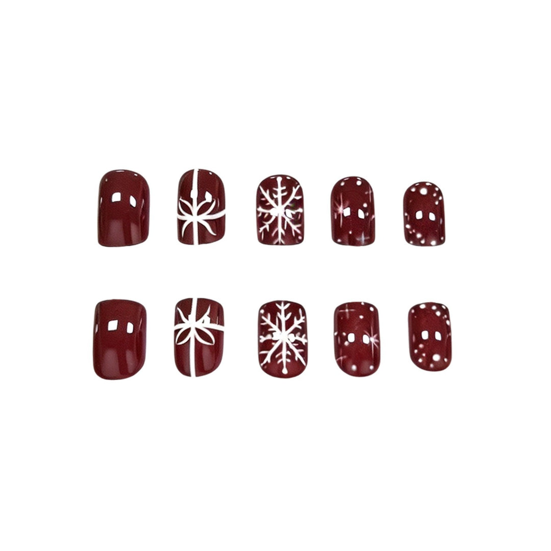 Festive Snowflake Nail Art Enhancements Kalsten