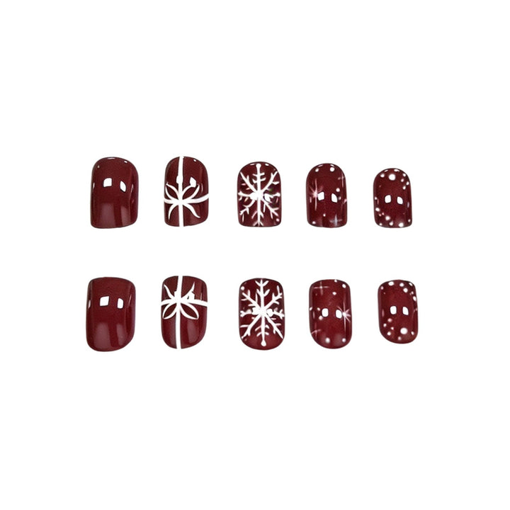 Festive Snowflake Nail Art Enhancements Kalsten