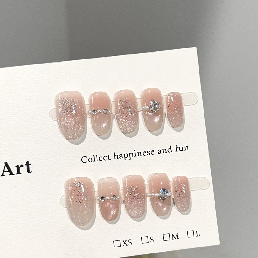 Premium Glitter Ombre Press-On Nail Art Set
