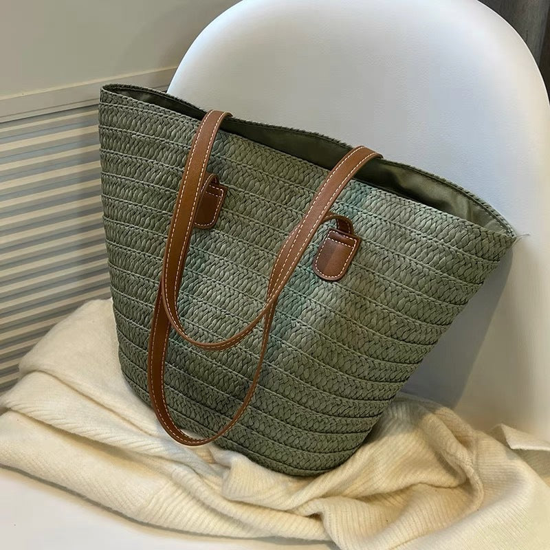 Beach bag with high-quality leather handles Kalsten