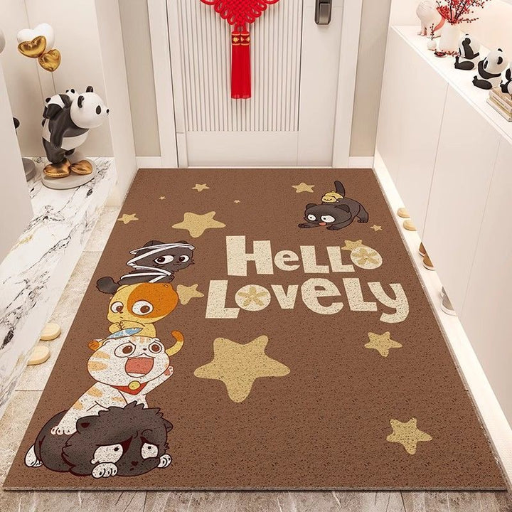 Playful Cat-Themed Area Mat