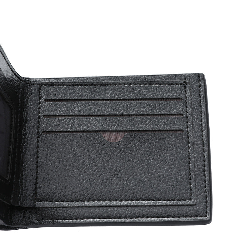 Textured Bi-Fold Leather Wallet Kalsten