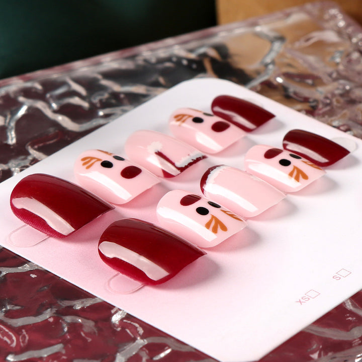 Festive Holiday Themed Press-On Nail Set
