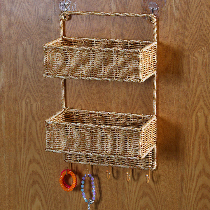 Two-Tiered Handwoven Storage Basket Kalsten