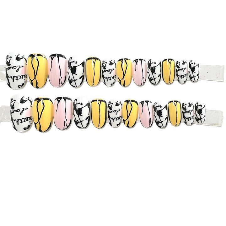 Abstract Design Press-On Nail Set