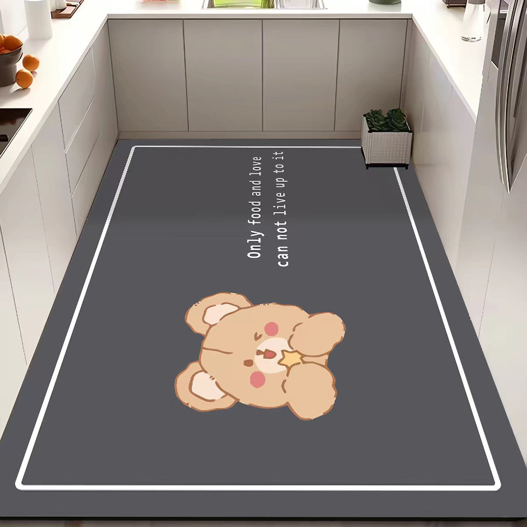 Cute Animal-Themed Kitchen Mat