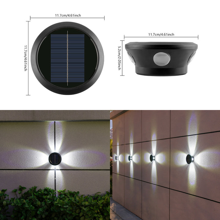 Outdoor Solar Wall Light Multi-Beam LED Decorative Accent Kalsten