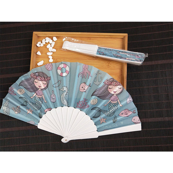 Ladies fan with shimmering scale patterns Kalsten