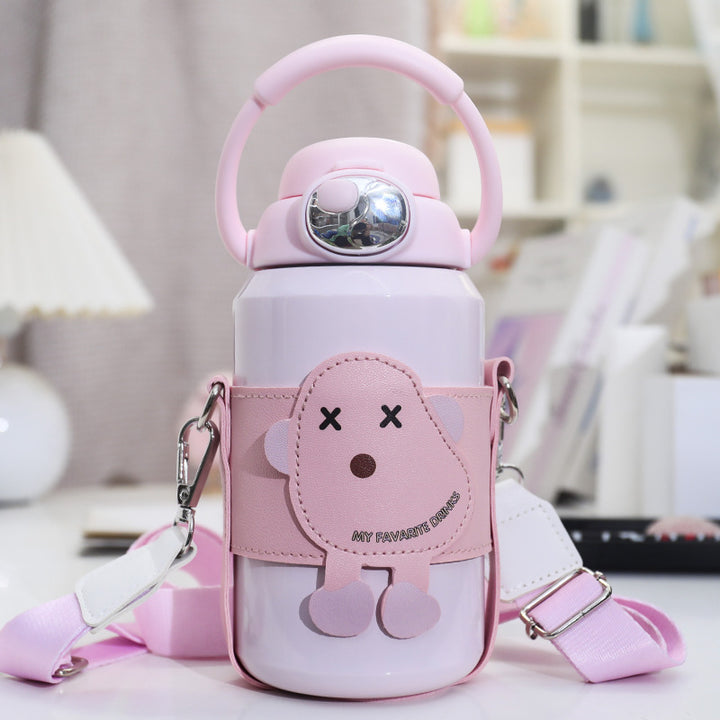 Women's Insulated Drinking Bottle with Practical Carrying System and Cute Design Kalsten
