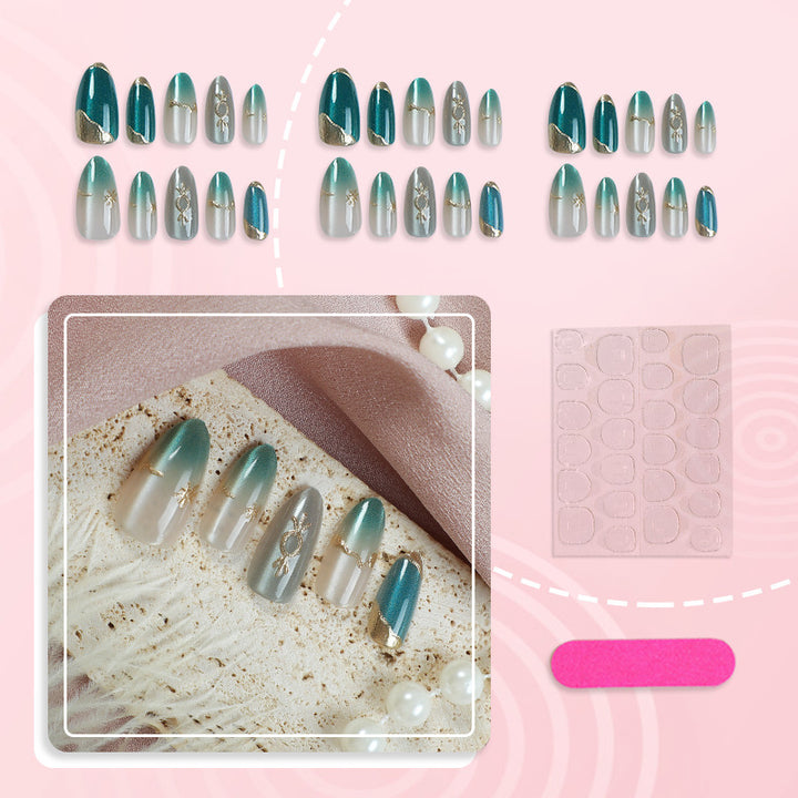 Glamourous Artistic Press-On Nail Set Kalsten